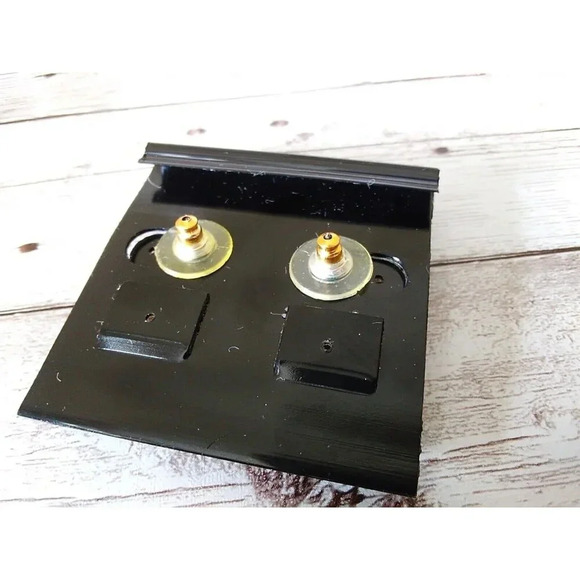 NWT Vintage 1980s Regal Enamel Rectangular Earrings - Picture 2 of 4